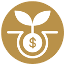 Icono de crecimiento y valor financiero